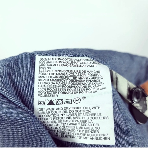 Mens Levis 
Orange Long Sleeve Coat 
Sz XL 
100% Cotton - Picture 5 of 6